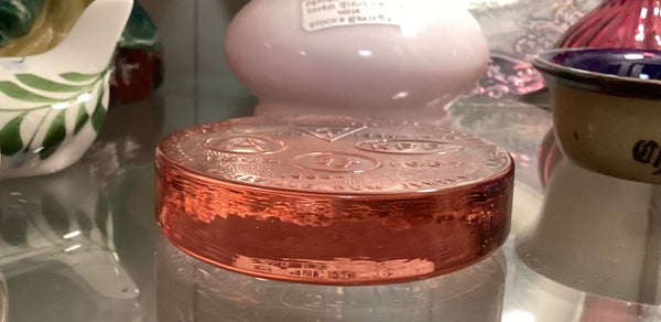 Wheaton Pink Glass Commemorative Paperweight