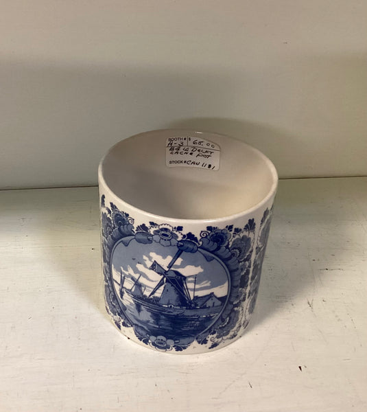 Delft Blue Hand Painted Porcelain Cache Pot