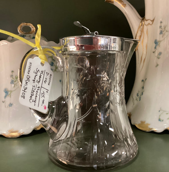 Heisey Glass Syrup Pitcher