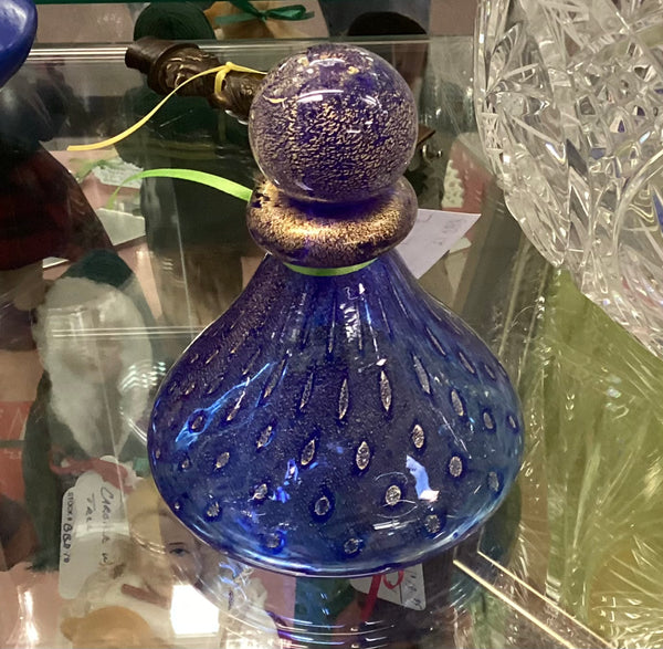 Venetian Blown Glass Perfume Bottle w/ Stopper