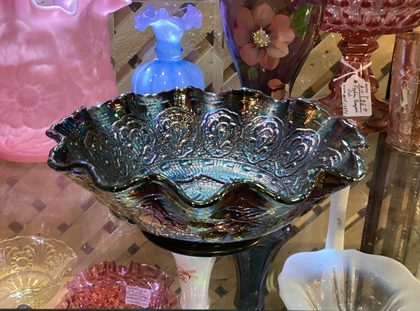 Fenton Amethyst Carnival Glass Persian Medallion Bowl