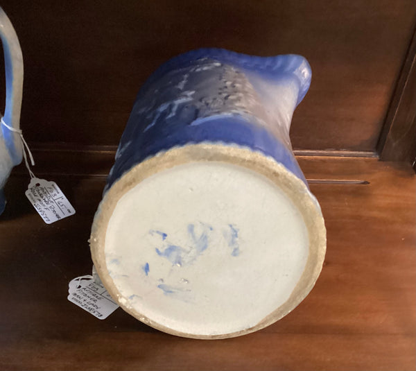 Antique Blue Stoneware Pitcher