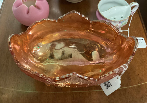 Jeannette Lombardi Iridescent Flora Gold 4-Toed Footed Bowl