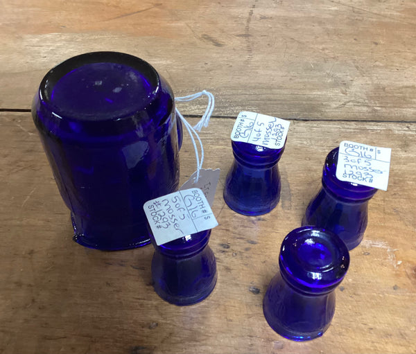 Mosser Cobalt Blue Child's Mini Pitcher & 4 Drinking Glasses Set