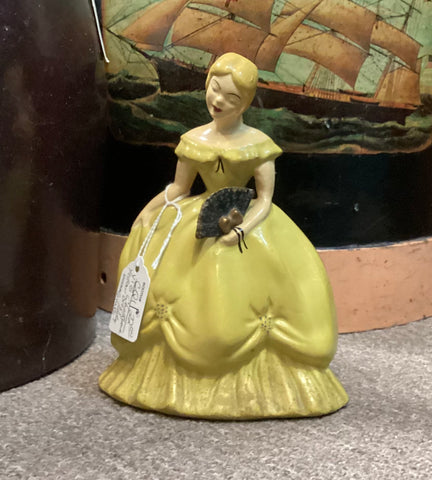 Vintage Hand Painted Chalkware Southern Belle Figure